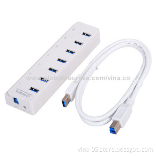 New Design High-speed 7-port USB3.0 Hub, Plug-and-play Function